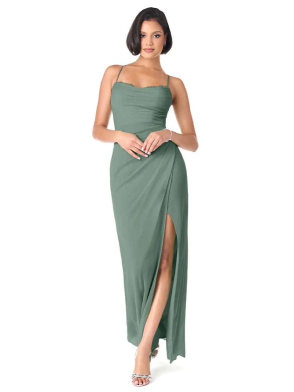 AZAZIE New Ashana Sweetheart Lace Mesh Maxi Dress Womens Size 0 Eucalyptus Green